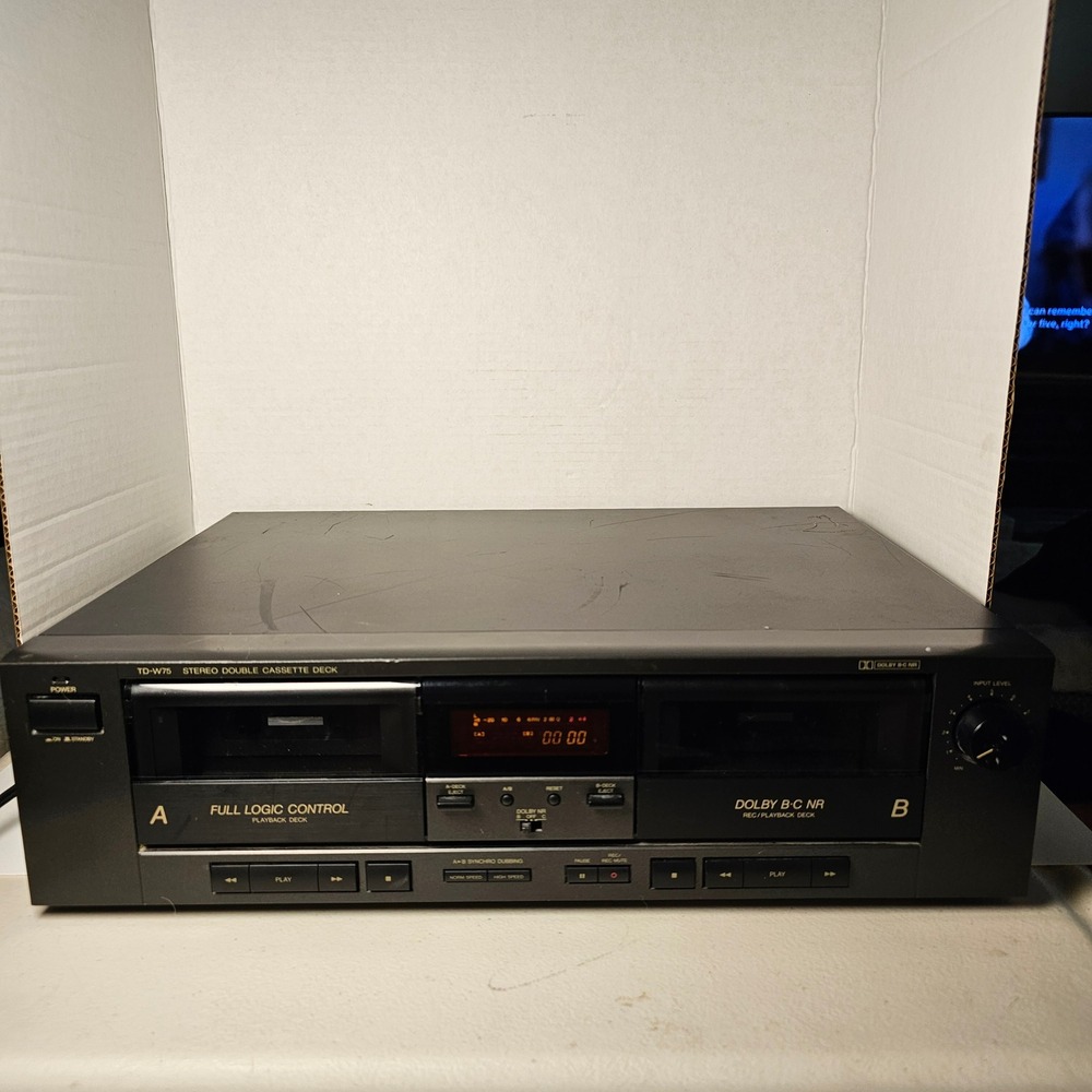 JVC TD-W75 Stereo Double Cassette Deck Dolby B-C NR Full Logic Control Black - Picture 3 of 10